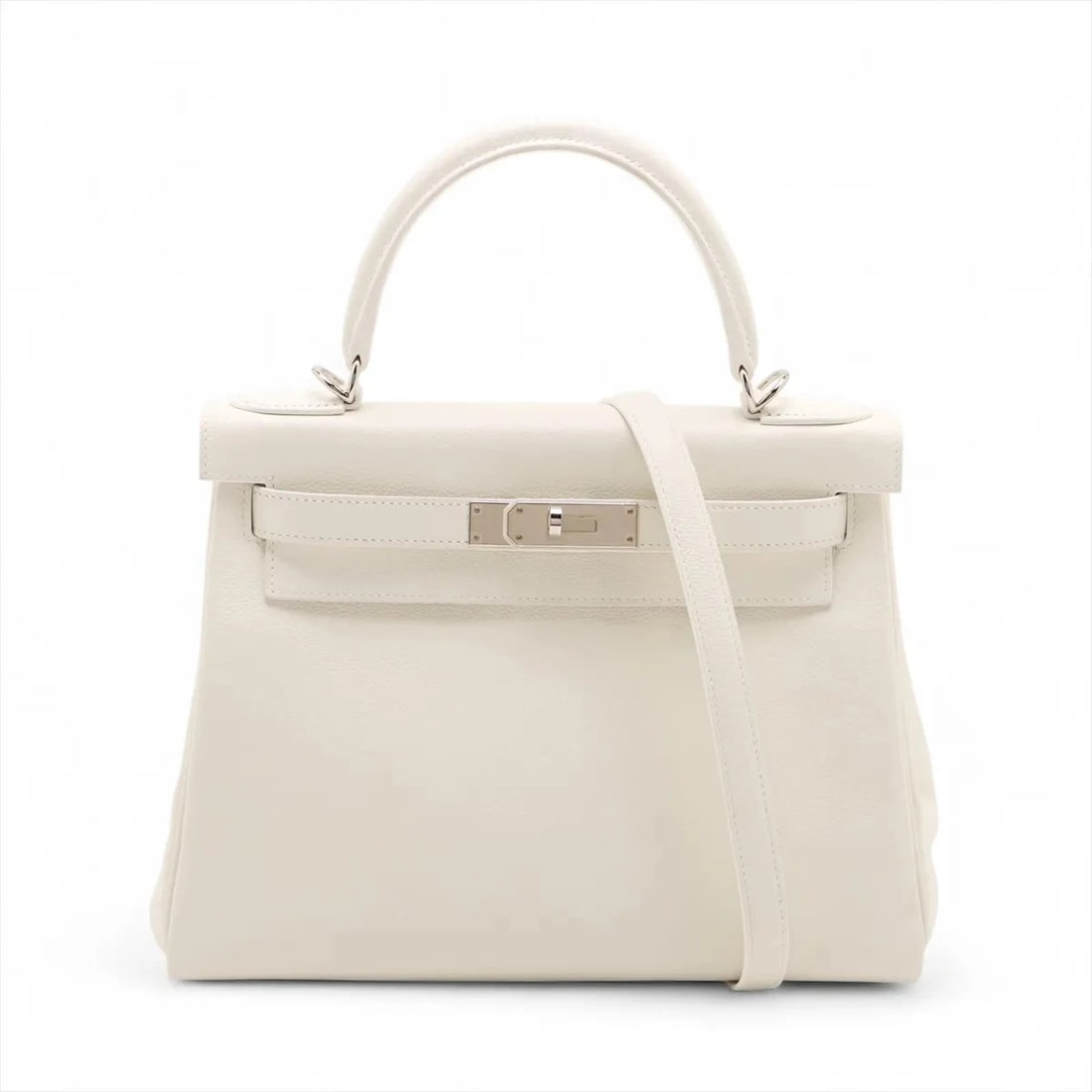 HERMES KELLY 28 LE TOURNAY TAURILLION NOVILLO WHITE: Hermes Kelly 28 Le Tournay Taurillion Novillo White Brand: Hermès Type: Hand bag Material: Taurillion Novillo Color: White Size: Height:7.9inch Length:11.0inch Depth:4.7inch Handle height:3.5inch