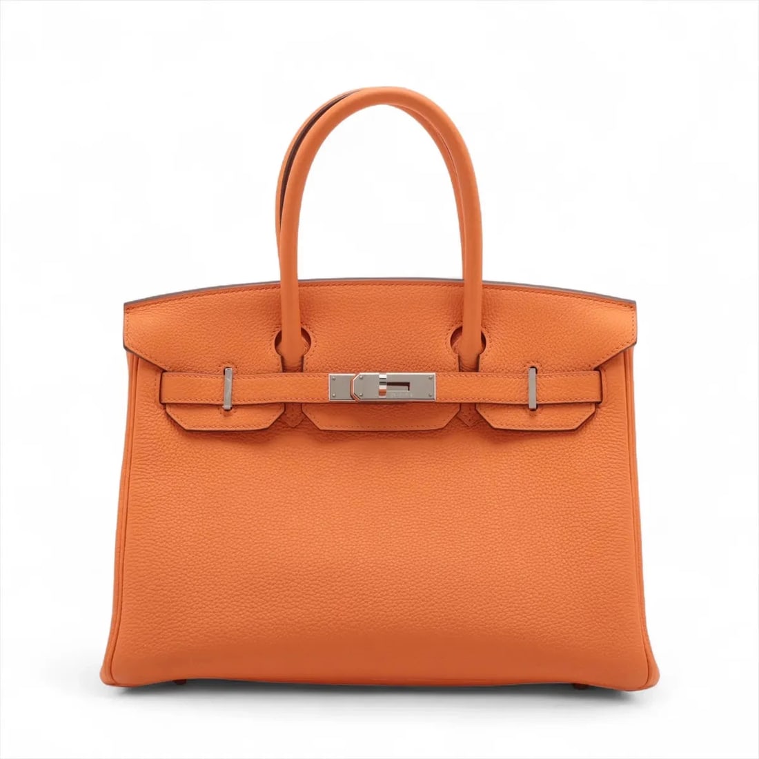 HERMES BIRKIN 30 LE TOURNAY TOGO ORANGE: Hermes Birkin 30 Le Tournay Togo orange Brand: Hermès Type: Hand bag Material: Togo Color: orange minian Size: Height:8.9inch Length:11.8inch Depth:6.1inch Handle height:3.9inch Accessories: None
