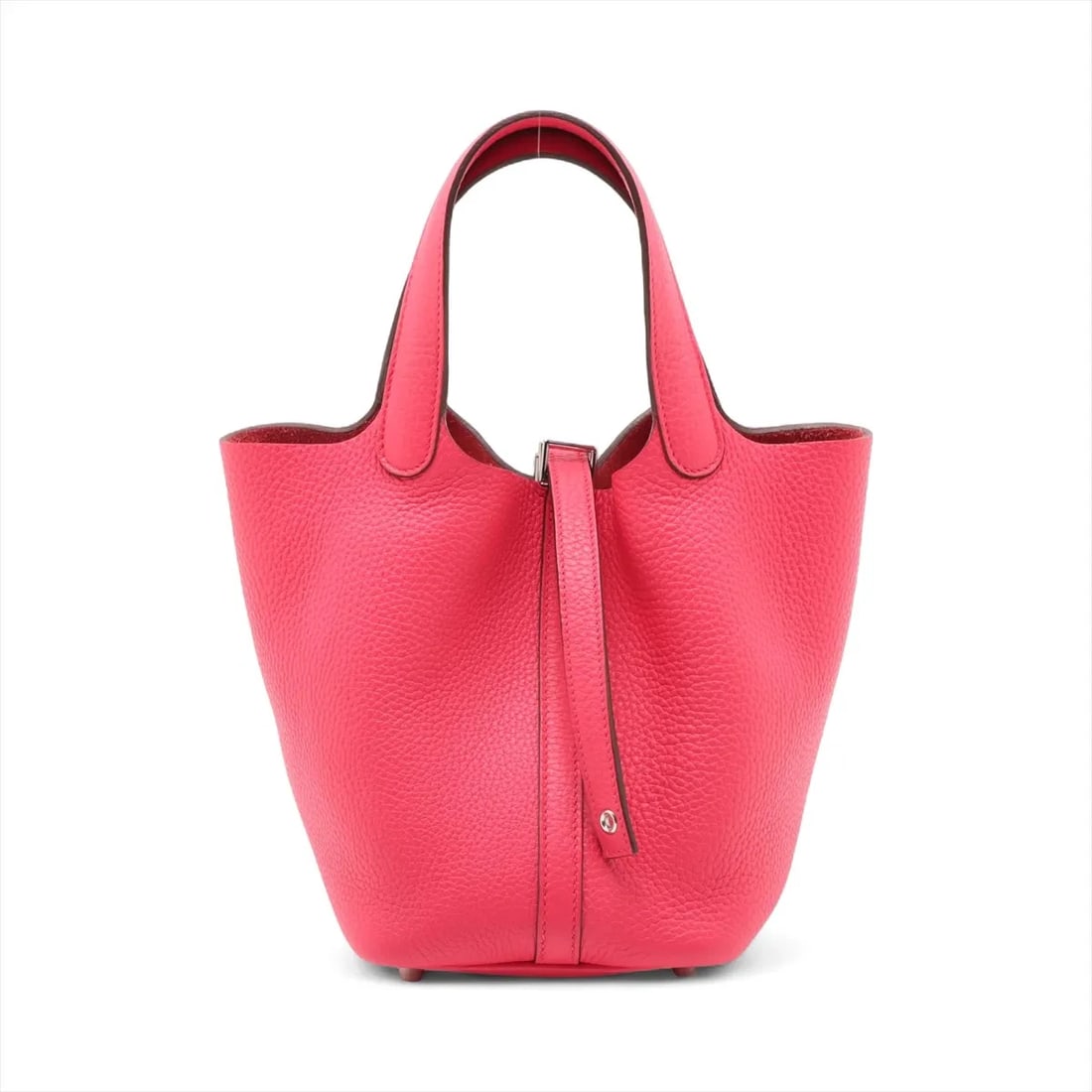 HERMES PICOTIN LOCK 18 PM TAURILLON CLEMENCE ROSE: Hermes Picotin Lock 18 PM Taurillon Clemence Rose Brand: Hermès Type: Hand bag Material: Taurillon Clemence Color: Rose mexico Size: Height:7.1inch Length:7.3inch Depth:5.3inch Handle height:4.9inch