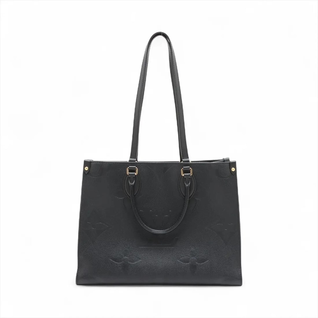 LOUIS VUITTON MONOGRAM EMPREINTE ON THE GO MM BLACK: Louis Vuitton monogram empreinte On the Go MM Black Brand: Louis Vuitton Type: Tote bag Material: none Color: Black Size: Height:10.4inch Length:13.6inch Depth:5.9inch Handle height:4.7inch
