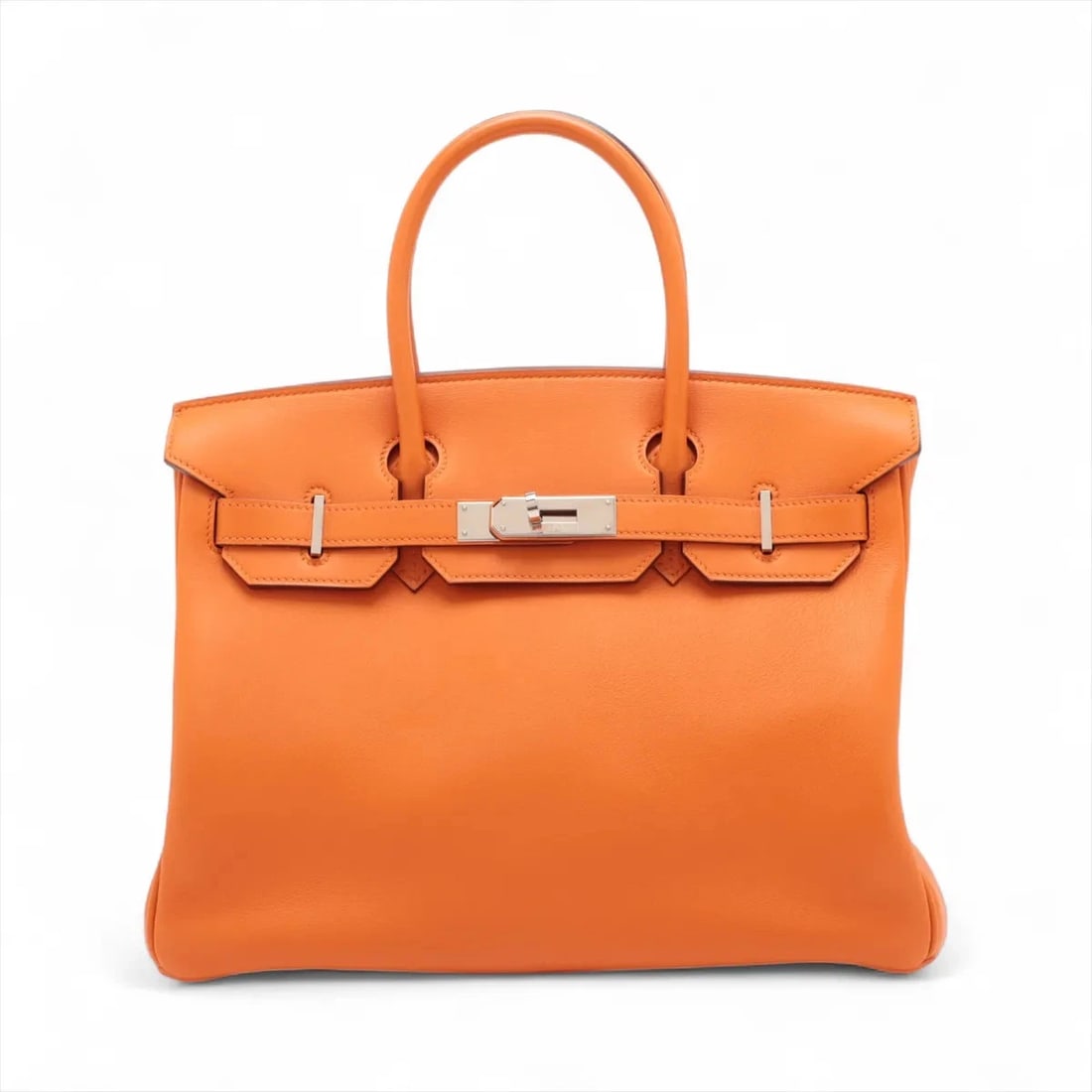 HERMES BIRKIN 30 LE TOURNAY VEAU SWIFT ORANGE: Hermes Birkin 30 Le Tournay Veau Swift Orange Brand: Hermès Type: Hand bag Material: Veau Swift Color: Orange Size: Height:8.5inch Length:11.6inch Depth:5.9inch Handle height:3.5inch Accessories:
