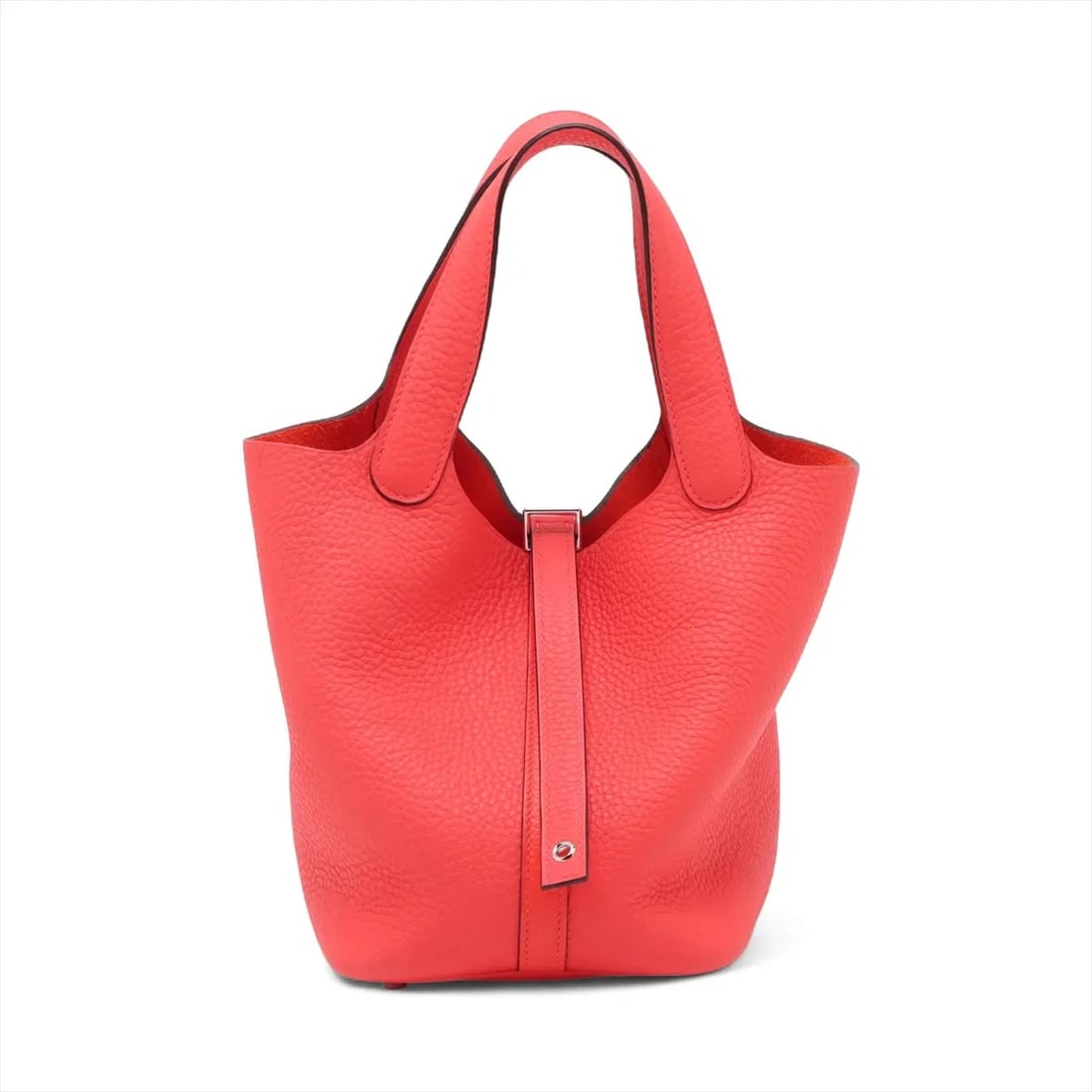 HERMES PICOTIN LOCK 18 PM TAURILLON CLEMENCE ROSE: Hermes Picotin Lock 18 PM Taurillon Clemence Rose Brand: Hermès Type: Hand bag Material: Taurillon Clemence Color: Rose texas Size: Height:7.3inch Length:7.3inch Depth:5.3inch Handle height:4.9inch
