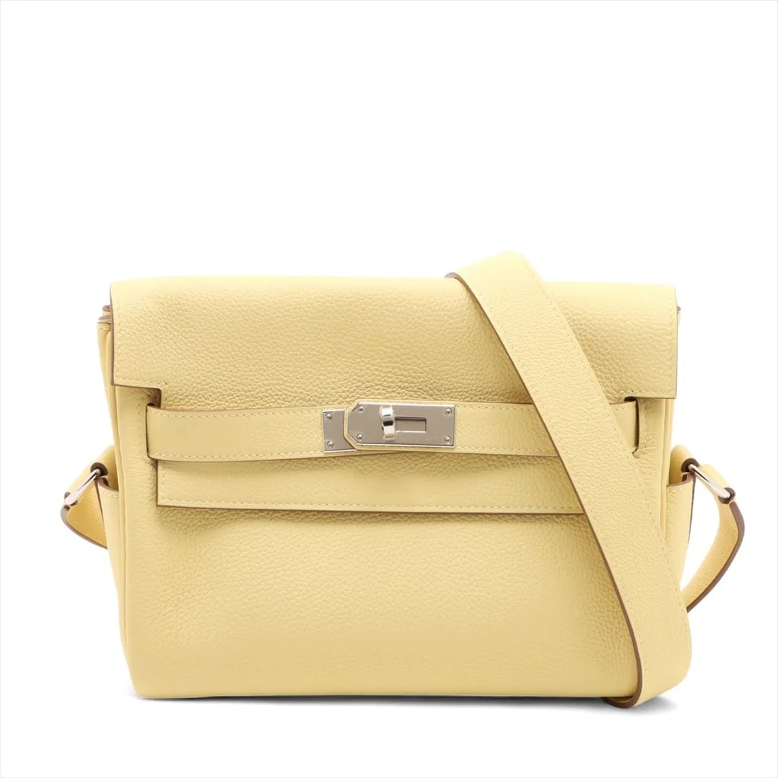 HERMES KELLY MESSENGER PM TOGO JAUNE POUSSIN SILVER (1 of 5)