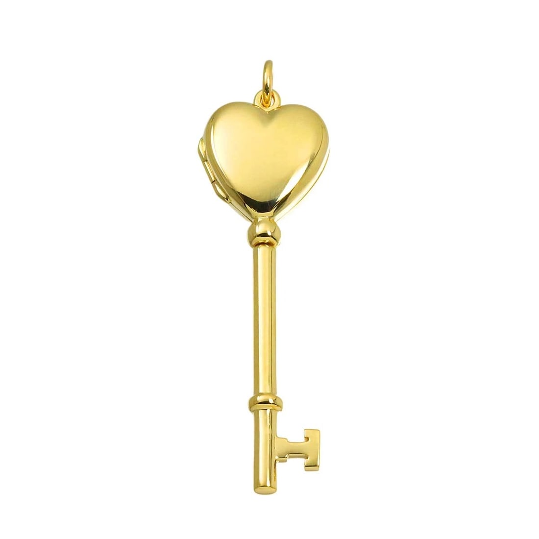 TIFFANY CO. HEART KEY PENDANT TOP 14K YELLOW GOLD: TIFFANY Co. Heart Key Pendant Top 14K Yellow Gold Brand: TIFFANY Co. Type: Pendant Material: 585 Yellow Gold, Color: Yellow Gold Size: W16.5 X H58mm(full length) Thickness:7.7mm bail:(inside
