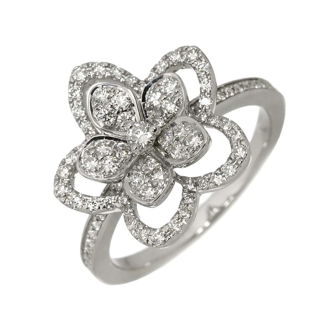 GRAFF WILDFLOWER DIAMOND RING 18K WG: GRAFF Wildflower Diamond Ring 18K WG Brand: GRAFF Type: Ring Material: 750 White Gold, Main Stone/Creation Natural Color: White Gold Size: 6-6.25 (US) Accessories: None Accessories Notice: