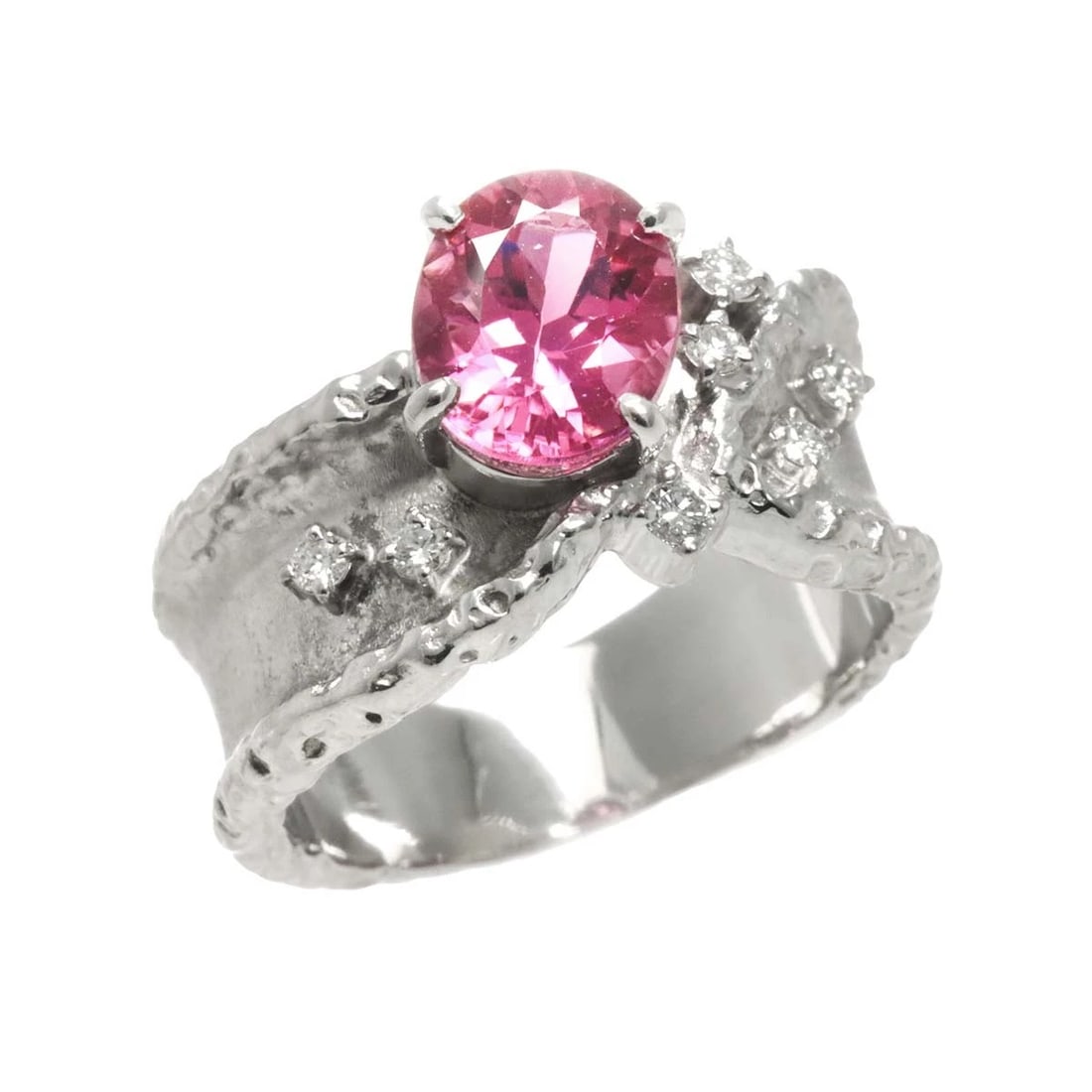 TOURMALINE DIAMOND RING PLATINUM - 3