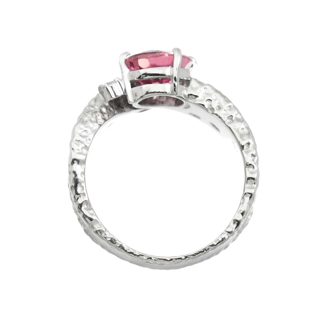 TOURMALINE DIAMOND RING PLATINUM - 4