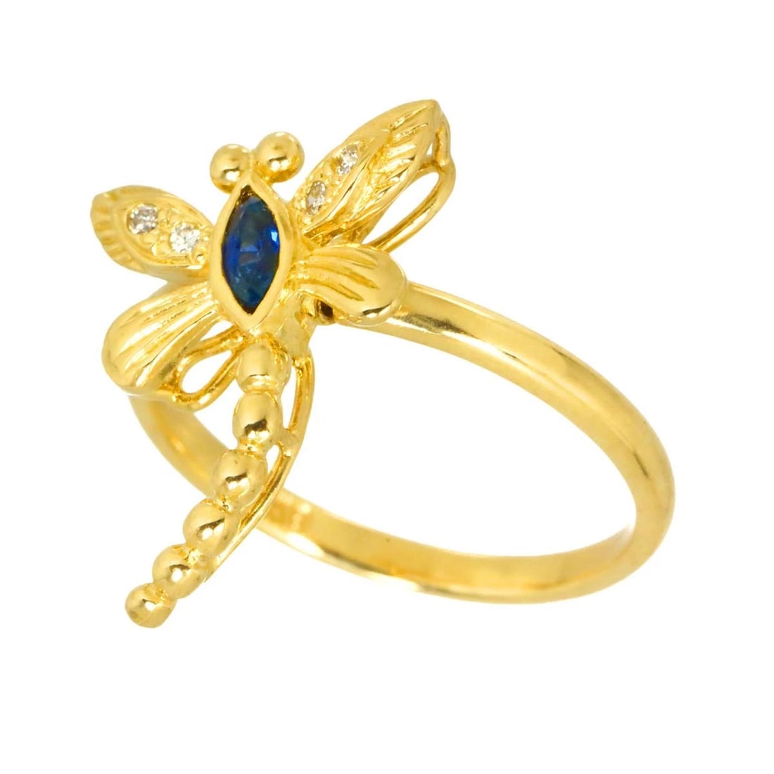 SAPPHIRE DIAMOND RING 18K - 3