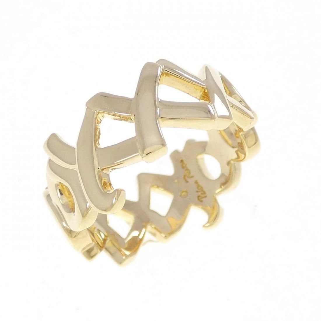 TIFFANY&CO. LOVE & KISS RING: TIFFANY&Co. Love & Kiss Ring Brand: TIFFANY&Co. Type: TIFFANY & Co. Ring Material: 750 yellow gold, Color: yellow gold Size: US7 Accessories: None Accessories Notice: When purchasing pre-owned goods,