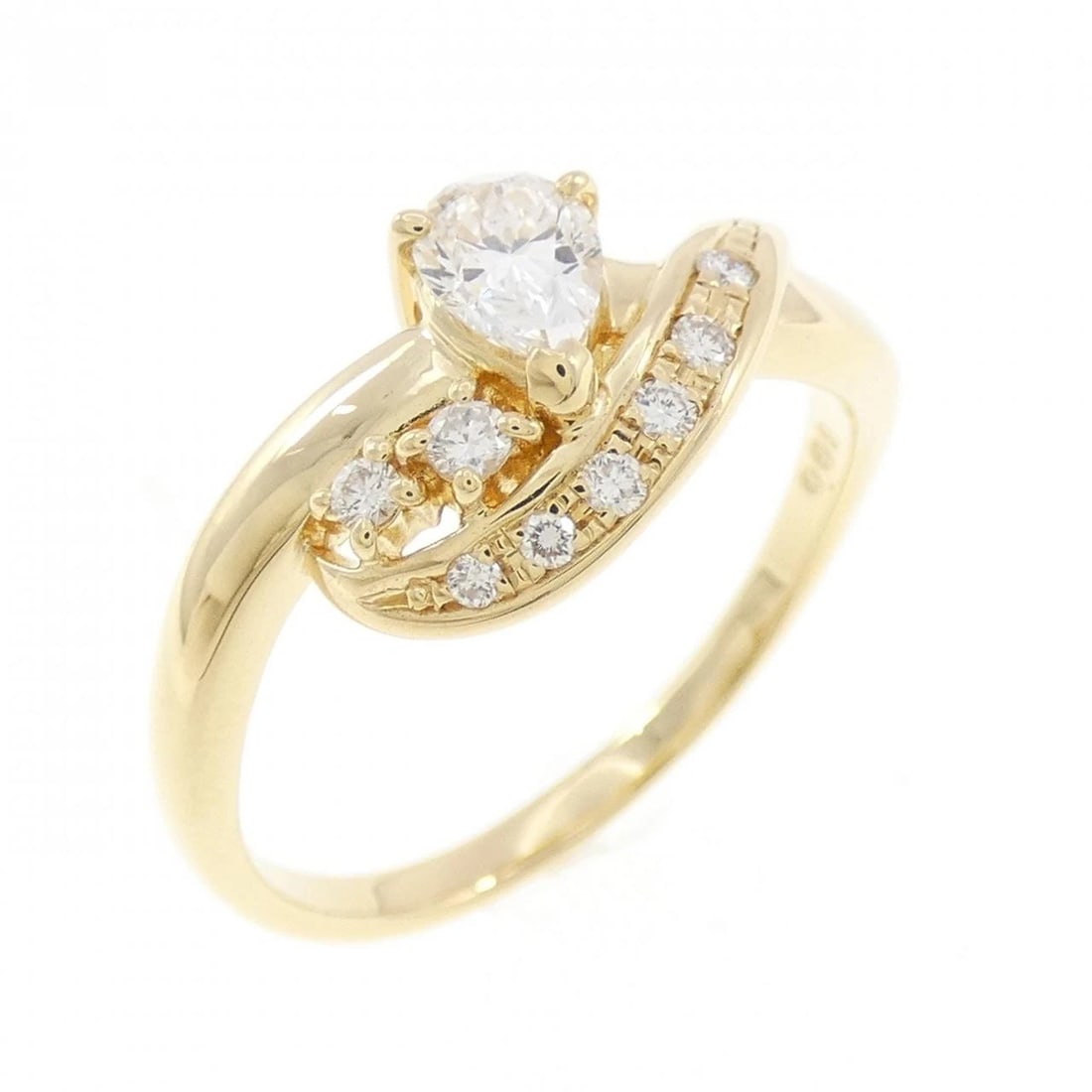TASAKI DIAMOND RING: Tasaki Diamond Ring Brand: TASAKI Type: Tasaki Ring Material: K18 yellow gold, Color: yellow gold Size: US7 1/2 Accessories: None Accessories Notice: When purchasing pre-owned goods, please refer to