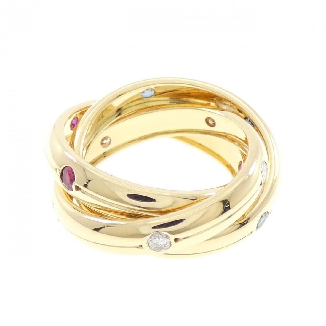 CARTIER CONSTELLATION RING: Cartier Constellation Ring Brand: CARTIER Type: Cartier Ring Material: 750 yellow gold, Main Stone/Creation Ruby Color: yellow gold Size: US5 1/4 Accessories: None Accessories Notice: When purchasing