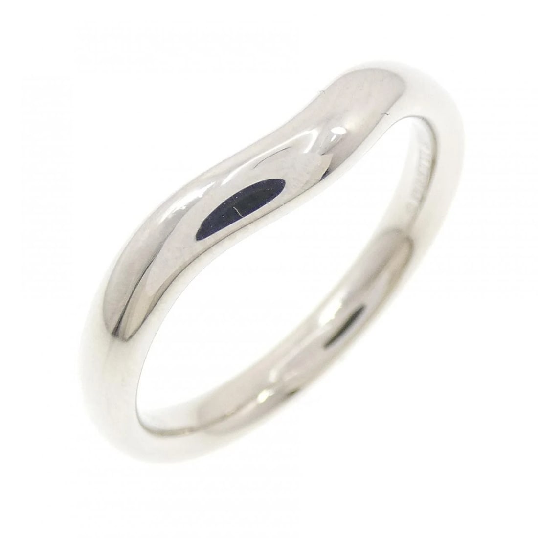 TIFFANY&CO. CURVED RING: TIFFANY&Co. Curved Ring Brand: TIFFANY&Co. Type: TIFFANY & Co. Ring Material: Platinum950, Color: Platinum Size: US7 Accessories: None Accessories Notice: When purchasing pre-owned goods, please