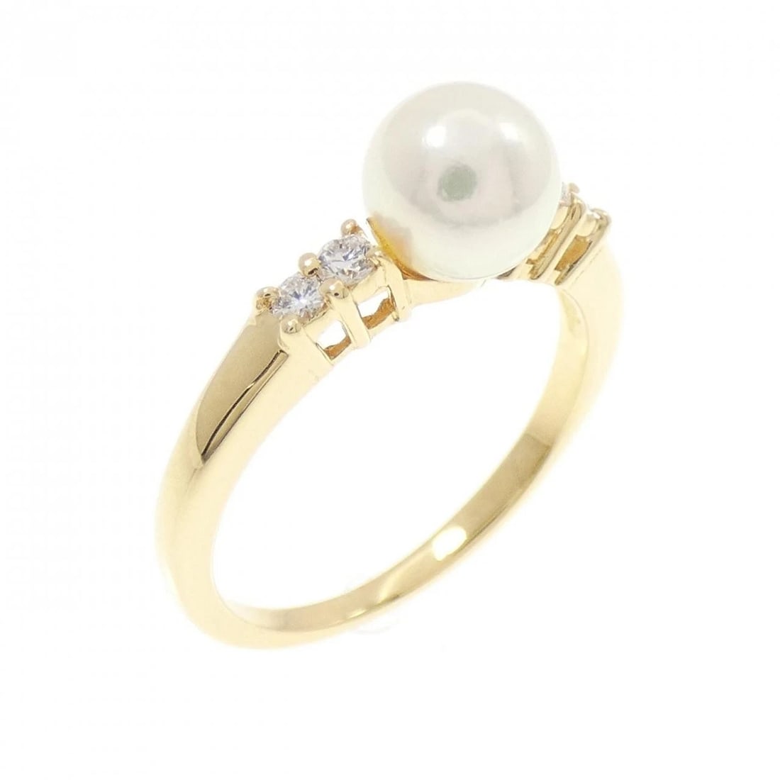 MIKIMOTO AKOYA PEARL RING: Mikimoto Akoya Pearl Ring Brand: MIKIMOTO Type: Mikimoto Ring Material: K18 yellow gold, Main Stone/Creation Akoya Pearl Color: yellow gold Size: US4 Accessories: None Accessories Notice: When