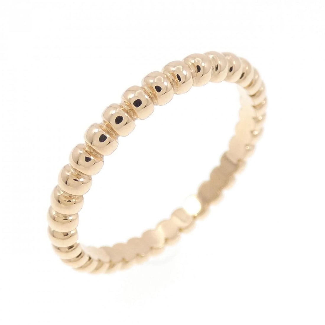 VAN CLEEF & ARPELS PERLÉE SMALL RING: Van Cleef & Arpels Perlée Small Ring Brand: Van Cleef & Arpels Type: Van Cleef & Arpels Ring Material: 750 Pink Gold, Color: Pink Gold Size: US5 Accessories: None Accessories Notice: When purchasing