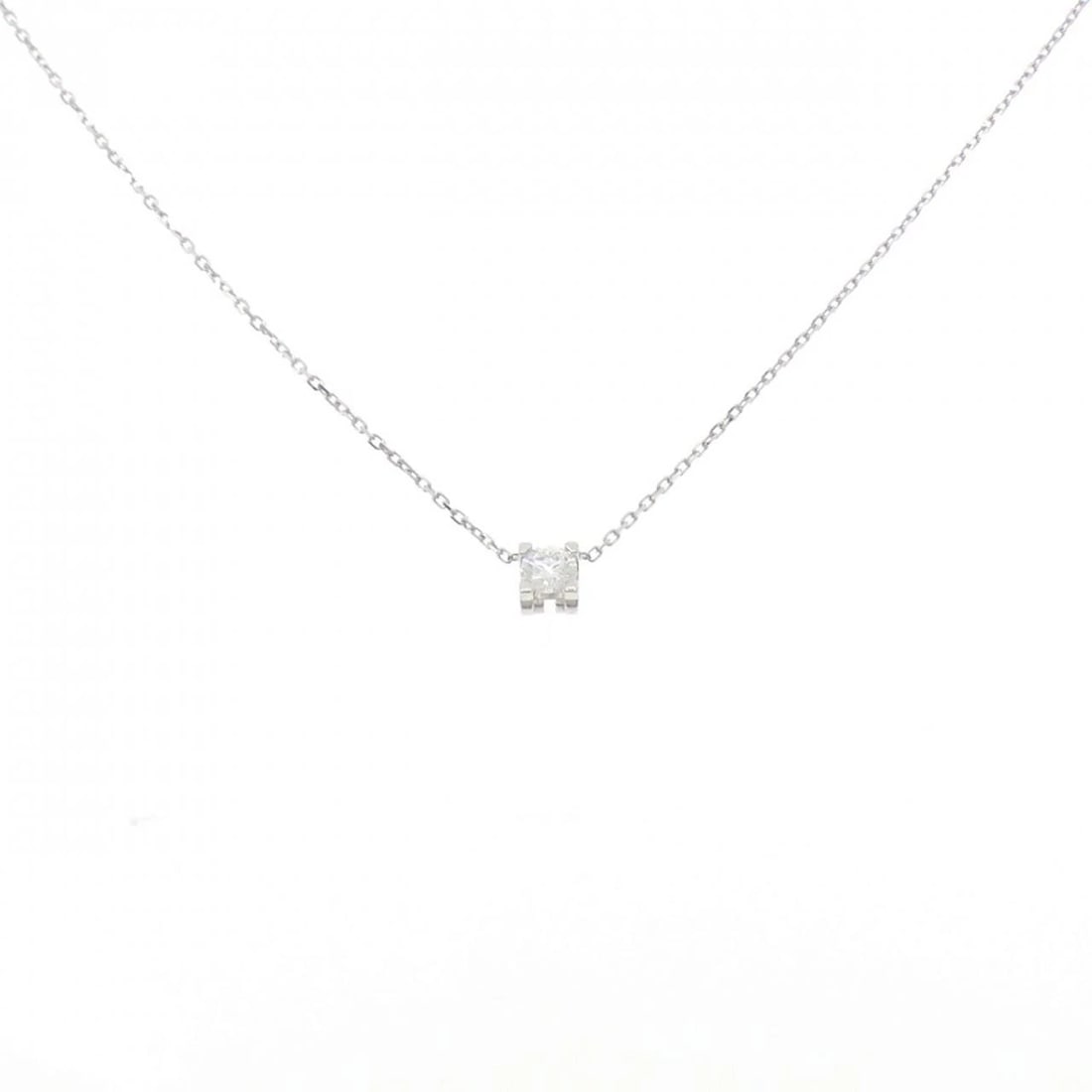 CARTIER C DE CARTIER NECKLACE: Cartier C de Cartier Necklace Brand: CARTIER Type: Cartier Necklace Material: 750 white gold, Color: white gold Size: Actual Size Pendant length approx. x width approx.: 4.3mmx4.3mm Chain maximum