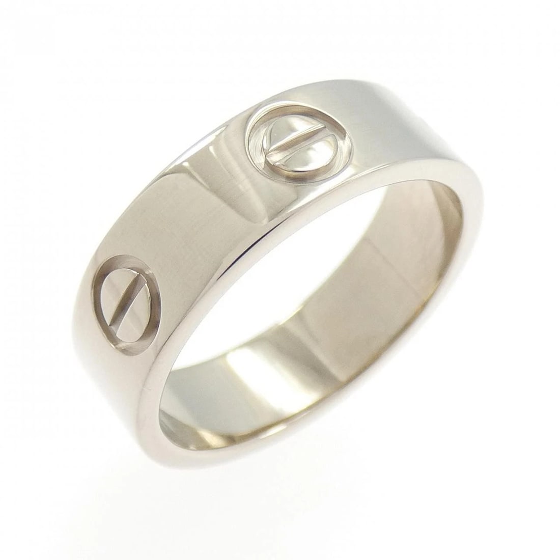 CARTIER LOVE RING: cartier love ring Brand: CARTIER Type: Cartier Ring Material: 750 white gold, Color: white gold Size: US5 3/4 Accessories: None Accessories Notice: When purchasing pre-owned goods, please refer to