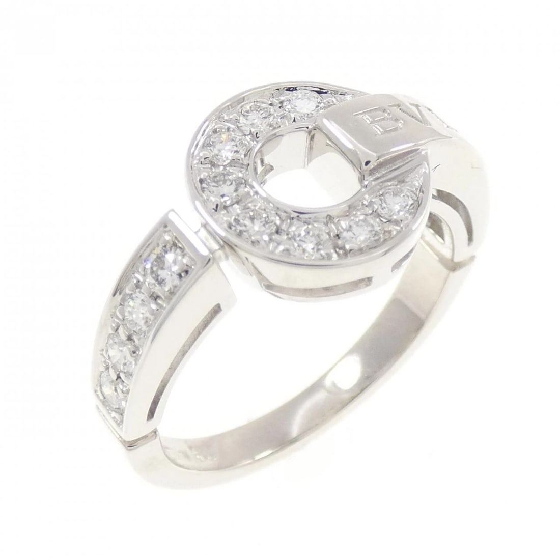 BVLGARI RING: BVLGARI Ring Brand: BVLGARI Type: Bulgari Ring Material: 750 white gold, Color: white gold Size: US5 3/4 Accessories: None Accessories Notice: When purchasing pre-owned goods, please refer to the