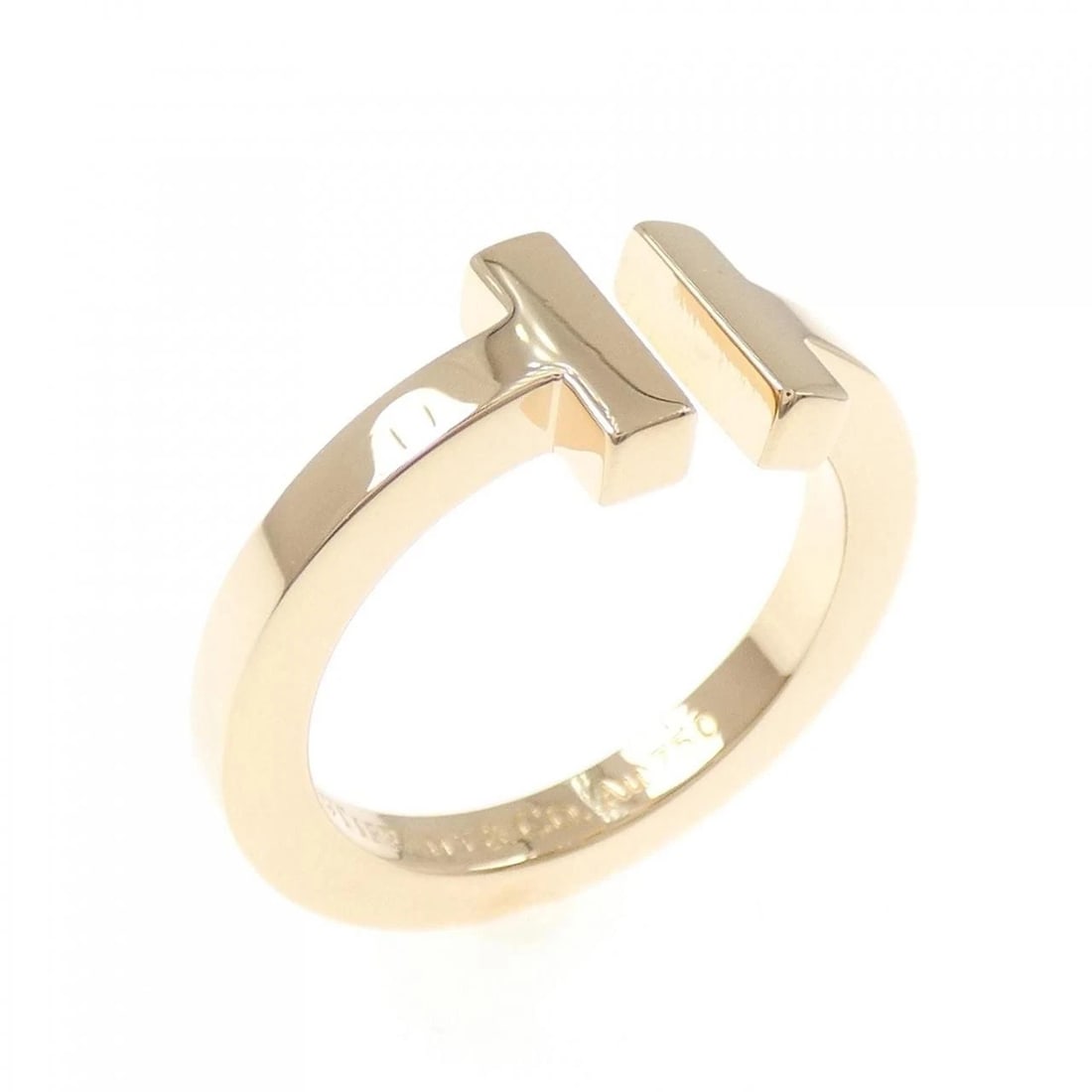 TIFFANY & CO. T-SQUARE RING: TIFFANY & Co. T-Square Ring Brand: TIFFANY&Co. Type: TIFFANY & Co. Ring Material: 750 yellow gold, Color: Yellow Gold Size: US5 3/4 Accessories: None Accessories Notice: When purchasing pr
