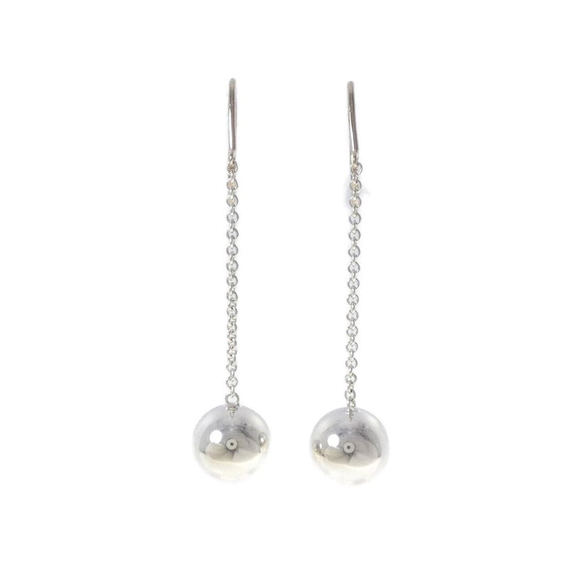 TIFFANY&CO. BALL HOOK PIERCE: TIFFANY&Co. Ball Hook Pierce Brand: TIFFANY&Co. Type: TIFFANY&Co. Pierce/Earring Material: 925Silver, Color: Silver Size: Actual Size Approximate dimensions (height x width): 39.9mm x 10.2mm