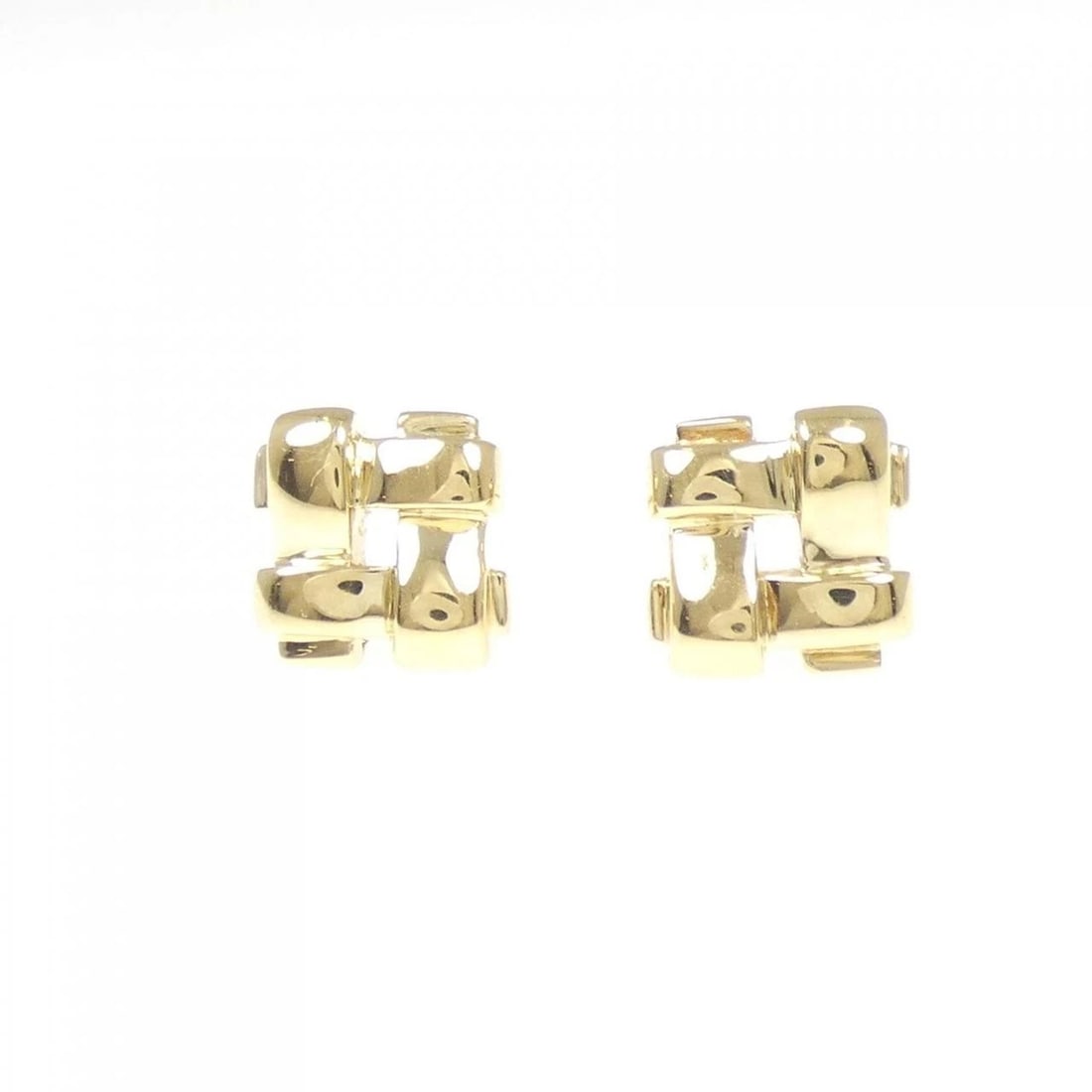 TIFFANY&CO. WOVEN PIERCE: TIFFANY&Co. Woven Pierce Brand: TIFFANY&Co. Type: TIFFANY&Co. Pierce/Earring Material: 750 yellow gold, Color: yellow gold Size: Actual Size Approximate dimensions (height x width): 8.5cm x 8.3cm