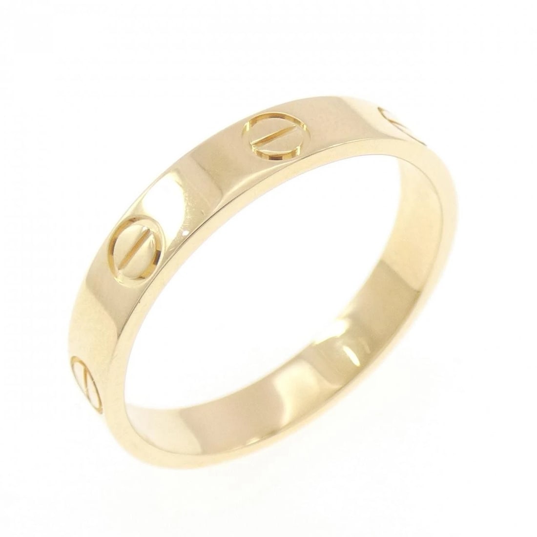 CARTIER MINI LOVE RING: Cartier Mini Love Ring Brand: CARTIER Type: Cartier Ring Material: 750 yellow gold, Color: yellow gold Size: US7 3/4 Accessories: None Accessories Notice: When purchasing pre-owned goods,
