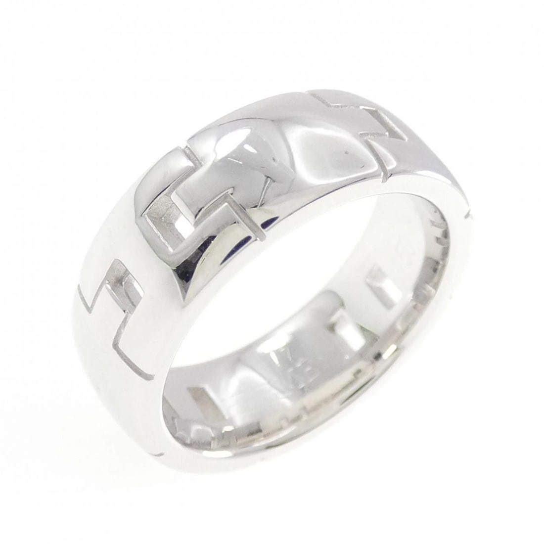 HERMES HERCULES GRAND MODEL RING: Hermes Hercules Grand Model Ring Brand: HERMES Type: Hermes Ring Material: 750 white gold, Color: white gold Size: US4 Accessories: None Accessories Notice: When purchasing pre-owned goods