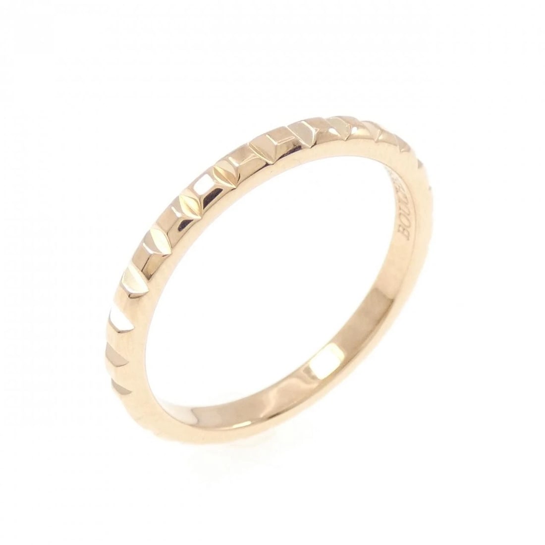 BOUCHERON CLOU DE PARIS SMALL RING: Boucheron Clou de Paris Small Ring Brand: Boucheron Type: Boucheron Ring Material: 750 Pink Gold, Color: Pink Gold Size: US4 1/2 Accessories: None Accessories Notice: When purchasing pre-owned goods,