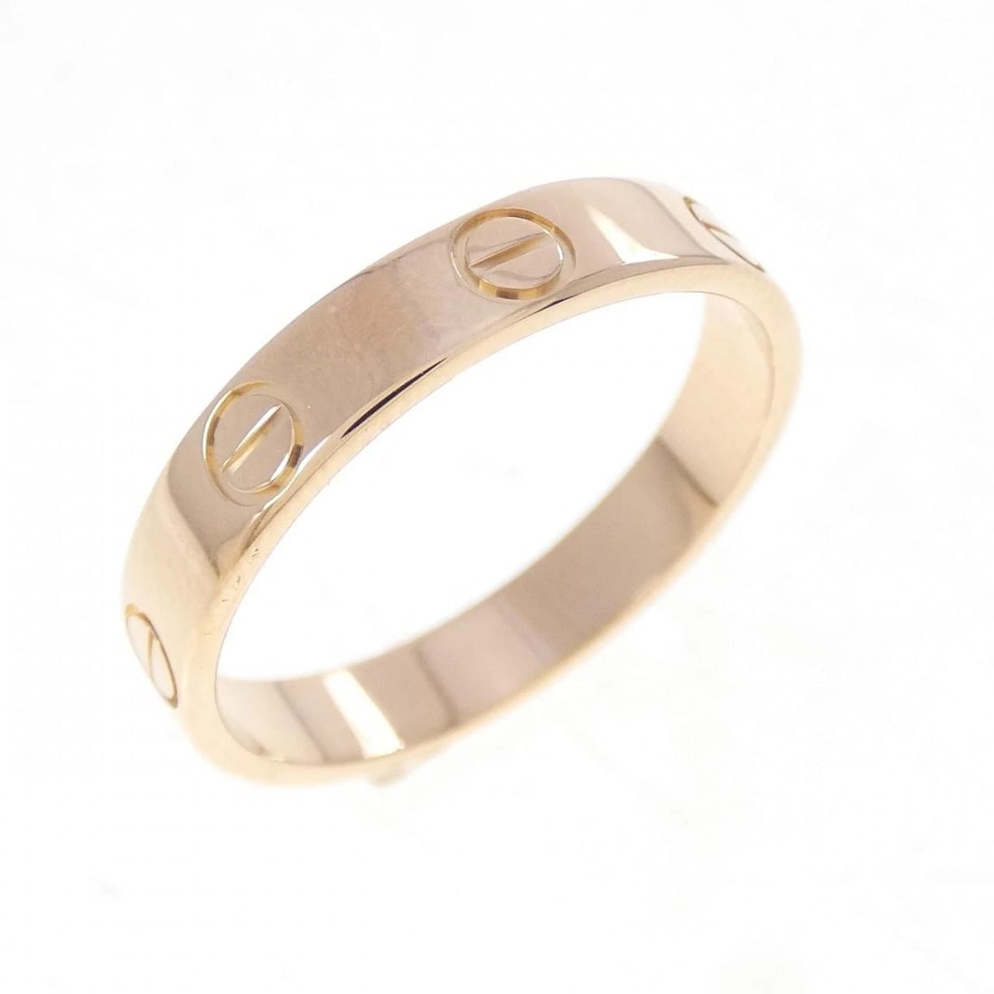 CARTIER MINI LOVE RING: Cartier Mini Love Ring Brand: CARTIER Type: Cartier Ring Material: 750 Pink Gold, Color: Pink Gold Size: US7 1/4 Accessories: None Accessories Notice: When purchasing pre-owned goods, plea