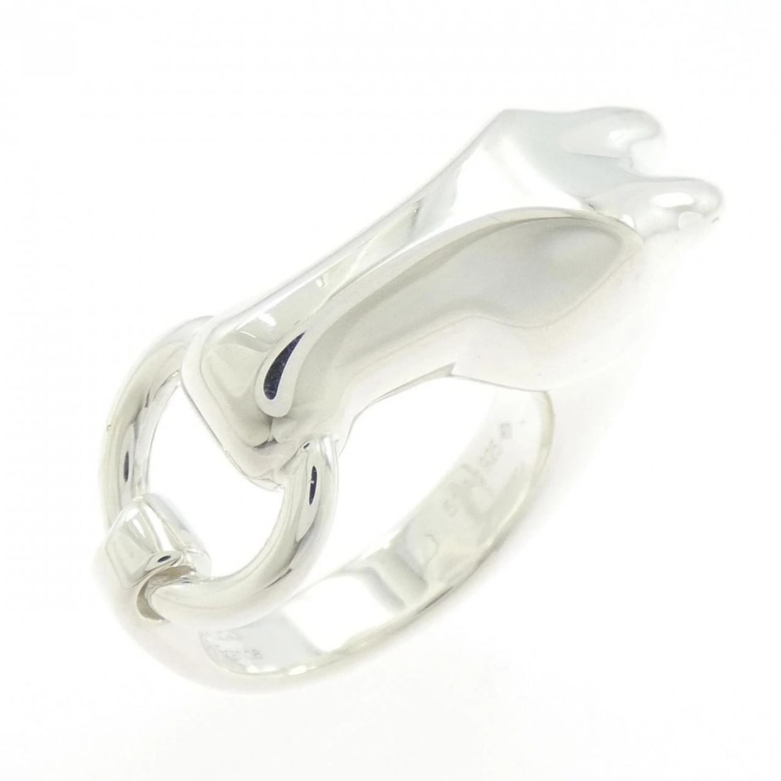 HERMES GALLOP RING: Hermes Gallop Ring Brand: HERMES Type: Hermes Ring Material: 925Silver, Color: Silver Size: US5 3/4 Accessories: None Accessories Notice: When purchasing pre-owned goods, please refer to the photos