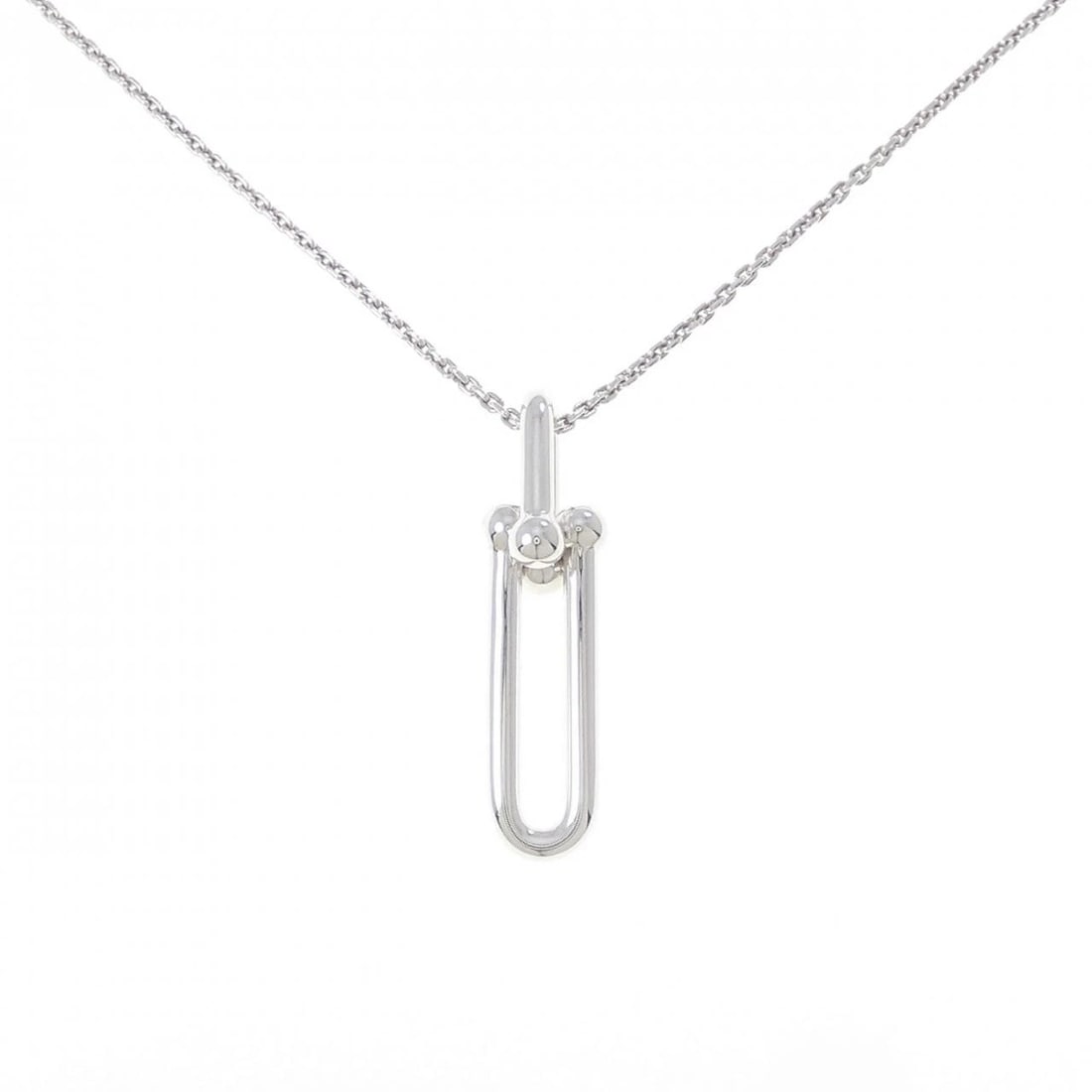 TIFFANY&CO. LINK NECKLACE: TIFFANY&Co. Link Necklace Brand: TIFFANY&Co. Type: TIFFANY&Co. Necklace Material: 925Silver, Color: Silver Size: Actual Size Pendant length approx. x width approx.: 35.2mmx9.1mm Chain maximum width
