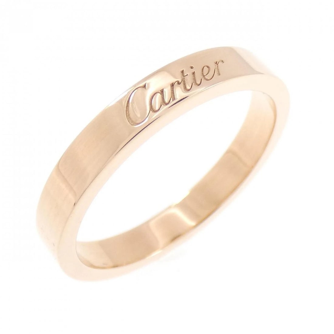 CARTIER C DE CARTIER WEDDING RING: Cartier C de Cartier Wedding Ring Brand: CARTIER Type: Cartier Ring Material: 750 Pink Gold, Color: Pink Gold Size: US6 3/4 Accessories: None Accessories Notice: When purchasing pre-owned goods,