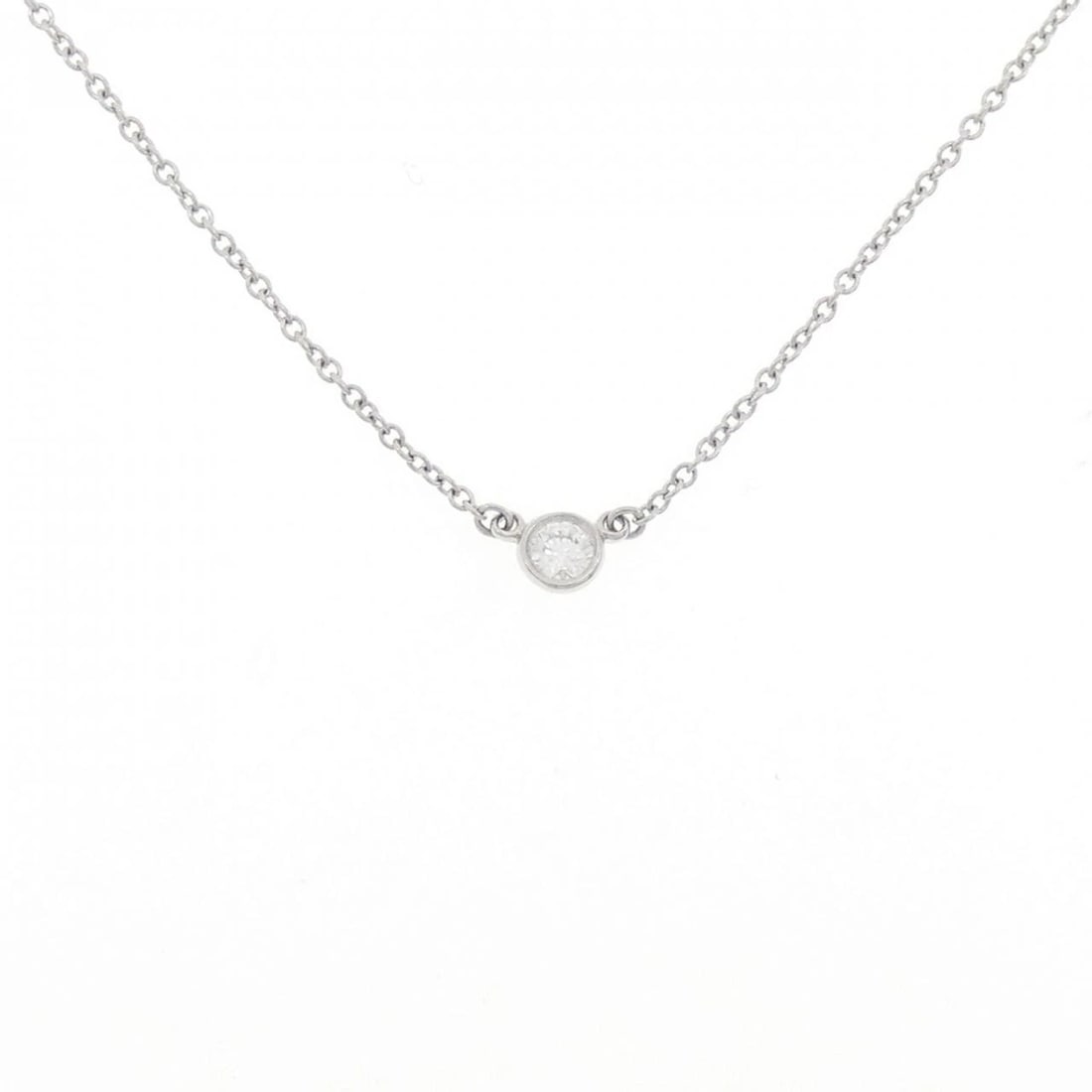 TIFFANY & CO. BY THE YARD NECKLACE: TIFFANY & Co. By the Yard Necklace Brand: TIFFANY&Co. Type: TIFFANY&Co. Necklace Material: Platinum950, Color: Platinum Size: Actual Size Diameteraround: 3.7mm Chain maximum width approx.: 1.0mm Size