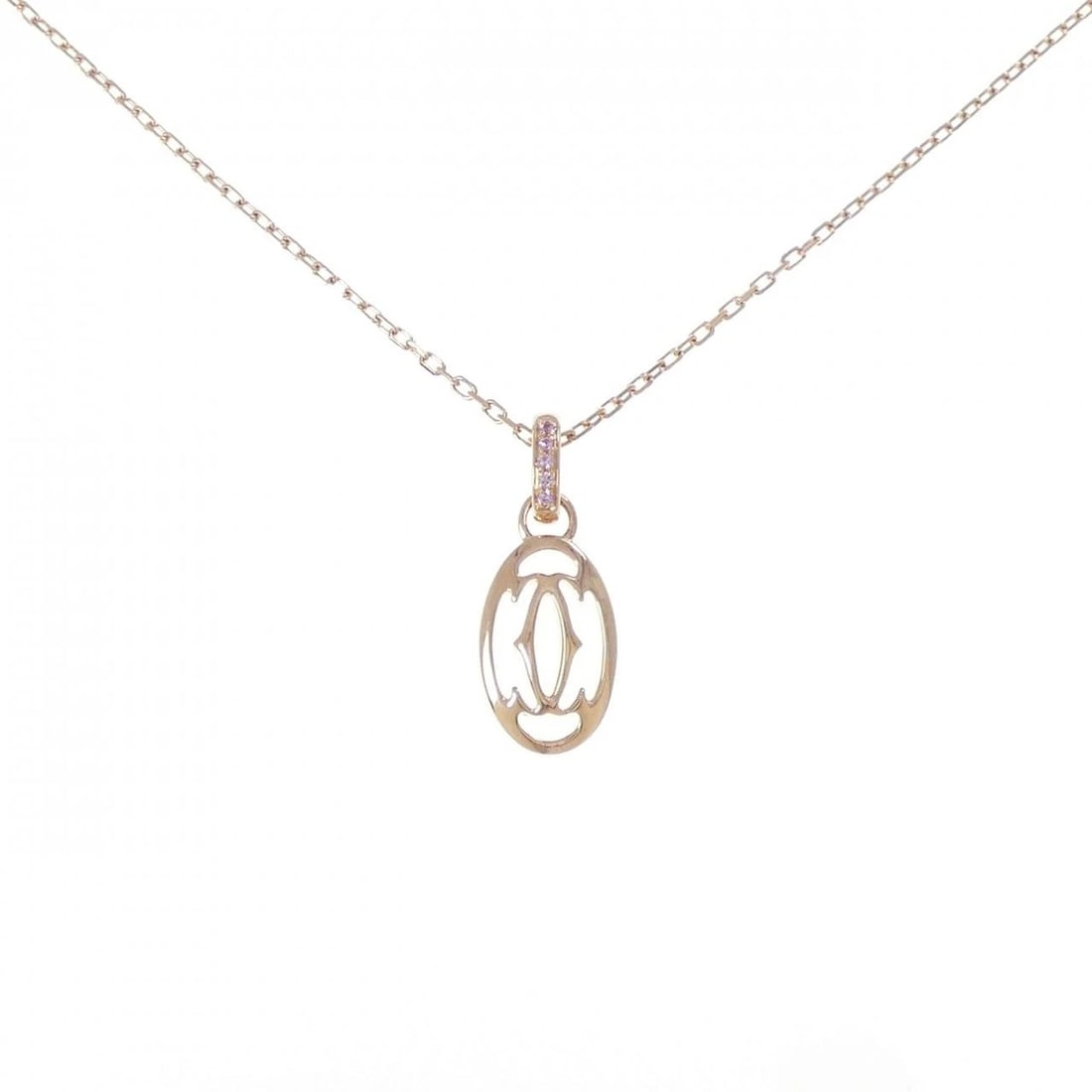 CARTIER LOGO CHRISTMAS LIMITED EDITION NECKLACE: Cartier Logo Christmas Limited Edition Necklace Brand: CARTIER Type: Cartier Necklace Material: 750 Pink Gold, Main Stone/Creation Sapphire Color: Pink Gold Size: Actual Size Pendant length approx. x