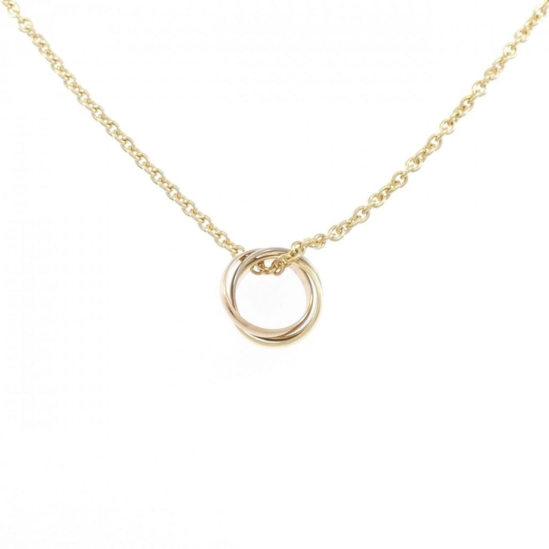 CARTIER TRINITY NECKLACE: Cartier Trinity Necklace Brand: CARTIER Type: Cartier Necklace Material: 750 Yellow Gold/750 White Gold/750 Pink Gold, Color: Yellow Gold White Gold Pink Gold Size: Actual Size Pendant length approx.