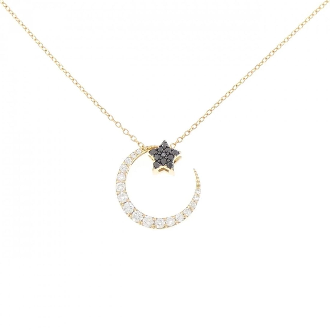 PONTE VECCHIO BIANCO E NERO NECKLACE: Ponte Vecchio Bianco e Nero Necklace Brand: Ponte Vecchio Type: Ponte Vecchio Necklace Material: K18 yellow gold, Color: yellow gold Size: Actual Size Pendant length approx. x width approx.: 15.2mmx15