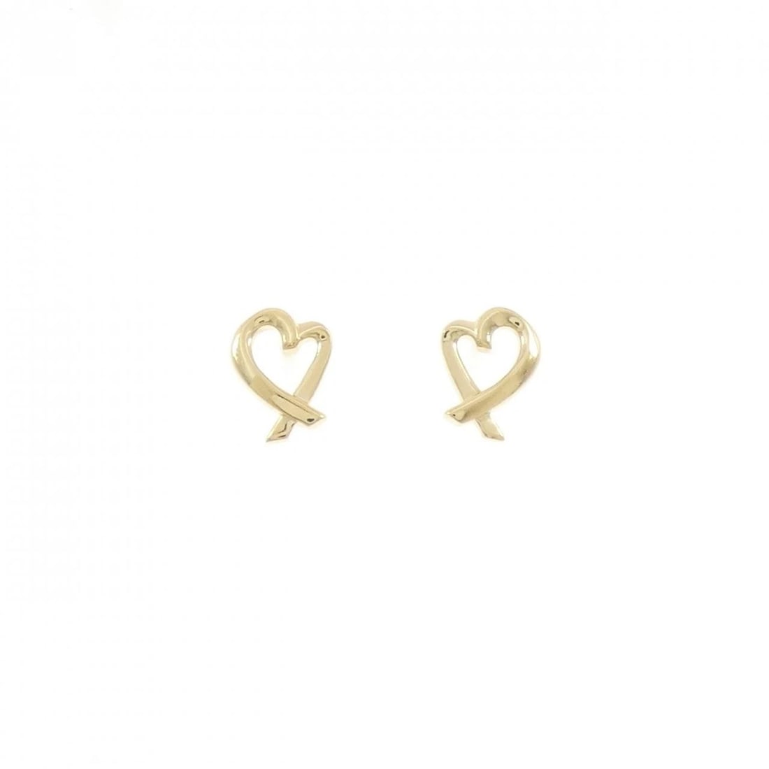 TIFFANY&CO. LOVING HEART PIERCE: TIFFANY&Co. Loving Heart Pierce Brand: TIFFANY&Co. Type: TIFFANY&Co. Pierce/Earring Material: 750 yellow gold, Color: yellow gold Size: Actual Size Approximate dimensions (height x width): 10.4cm x