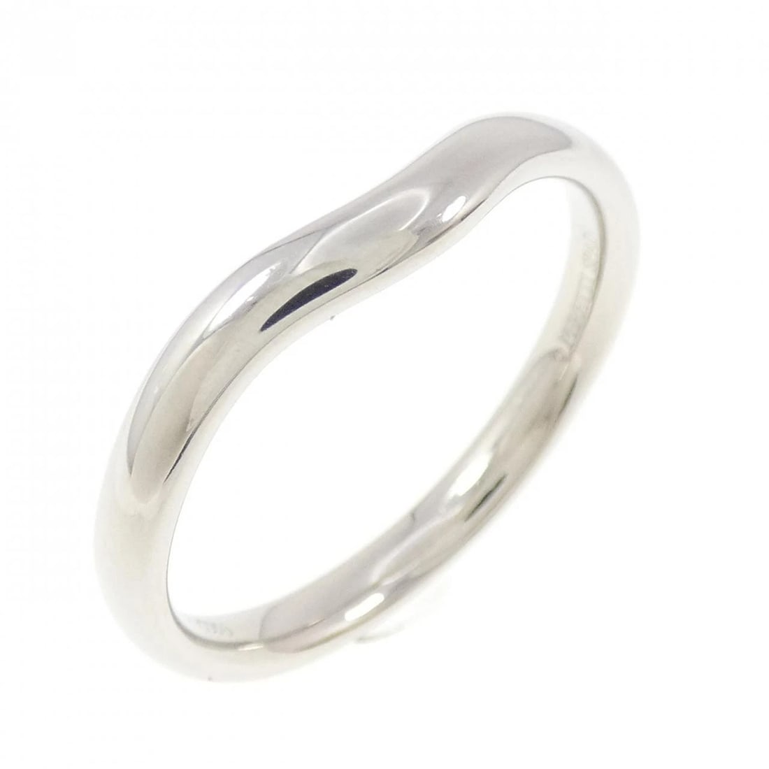 TIFFANY&CO. CURVED RING: TIFFANY&Co. Curved Ring Brand: TIFFANY&Co. Type: TIFFANY & Co. Ring Material: Platinum950, Color: Platinum Size: US10 Accessories: None Accessories Notice: When purchasing pre-owned goods,