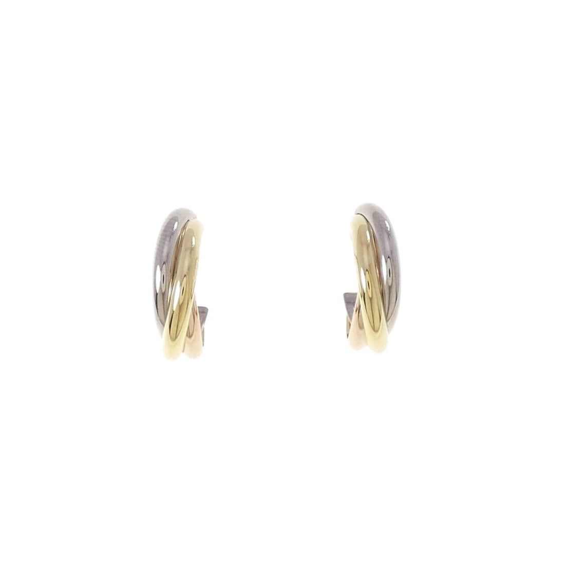 CARTIER TRINITY PIERCE: Cartier Trinity Pierce Brand: CARTIER Type: Cartier Pierce/Earring Material: 750 Yellow Gold/750 White Gold/750 Pink Gold, Color: yellow gold White Gold Pink Gold Size: Actual Size Approximate