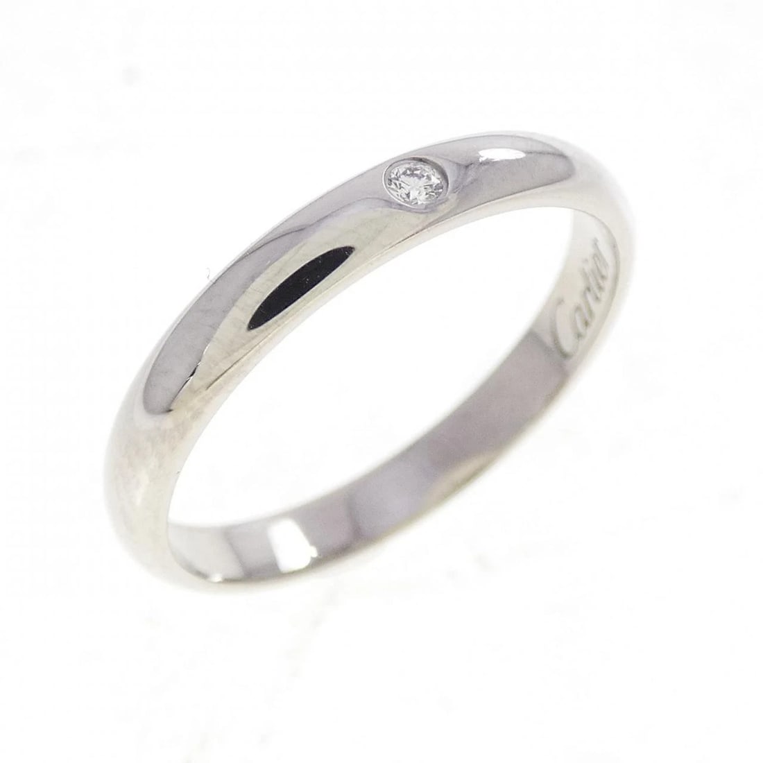 CARTIER WEDDING RING: Cartier Wedding Ring Brand: CARTIER Type: Cartier Ring Material: Platinum950, Color: Platinum Size: US4 1/2 Accessories: None Accessories Notice: When purchasing pre-owned goods, please refer to the