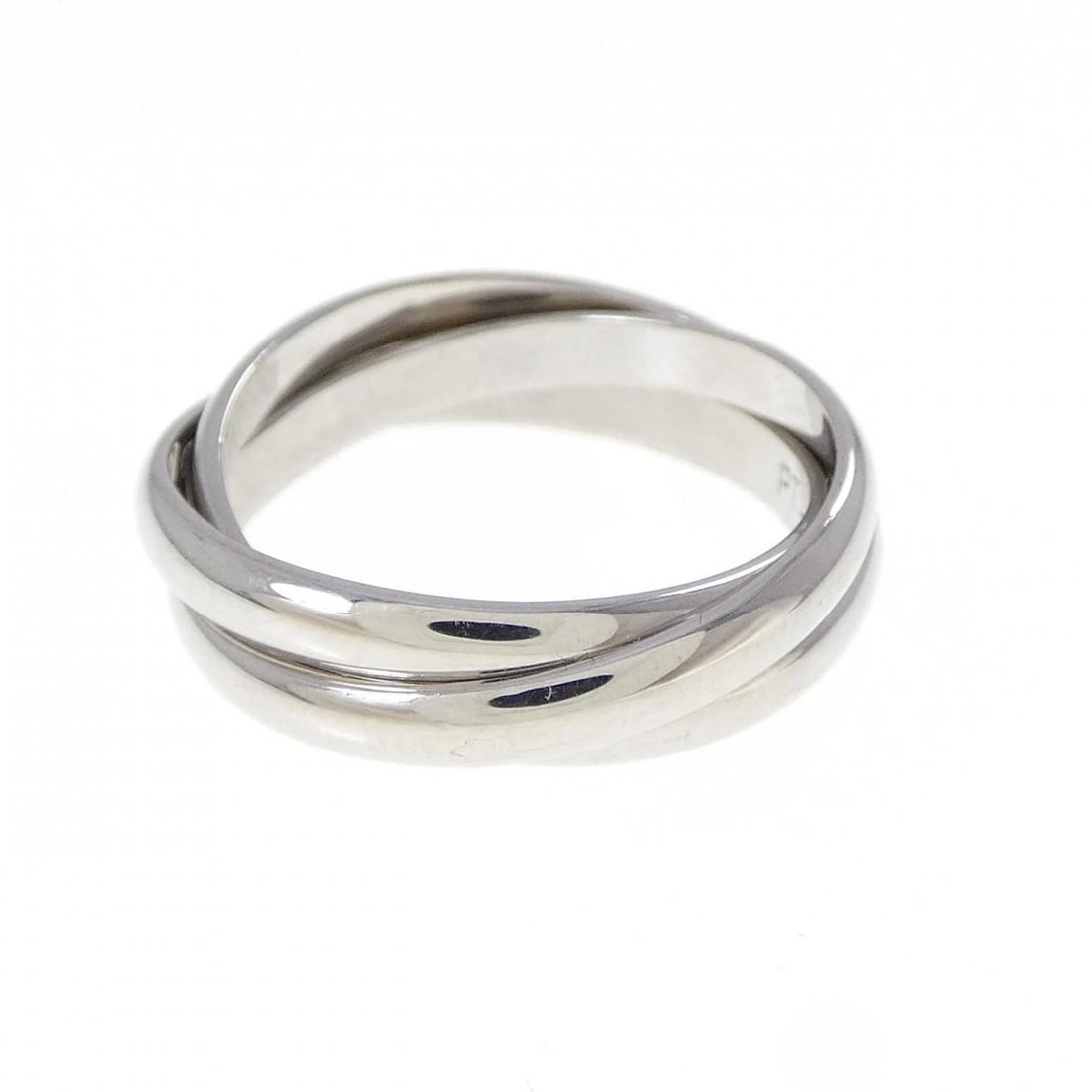 CARTIER TRINITY RING: Cartier Trinity ring Brand: CARTIER Type: Cartier Ring Material: Platinum950, Color: Platinum Size: US5 3/4 Accessories: None Accessories Notice: When purchasing pre-owned goods, please refer to the