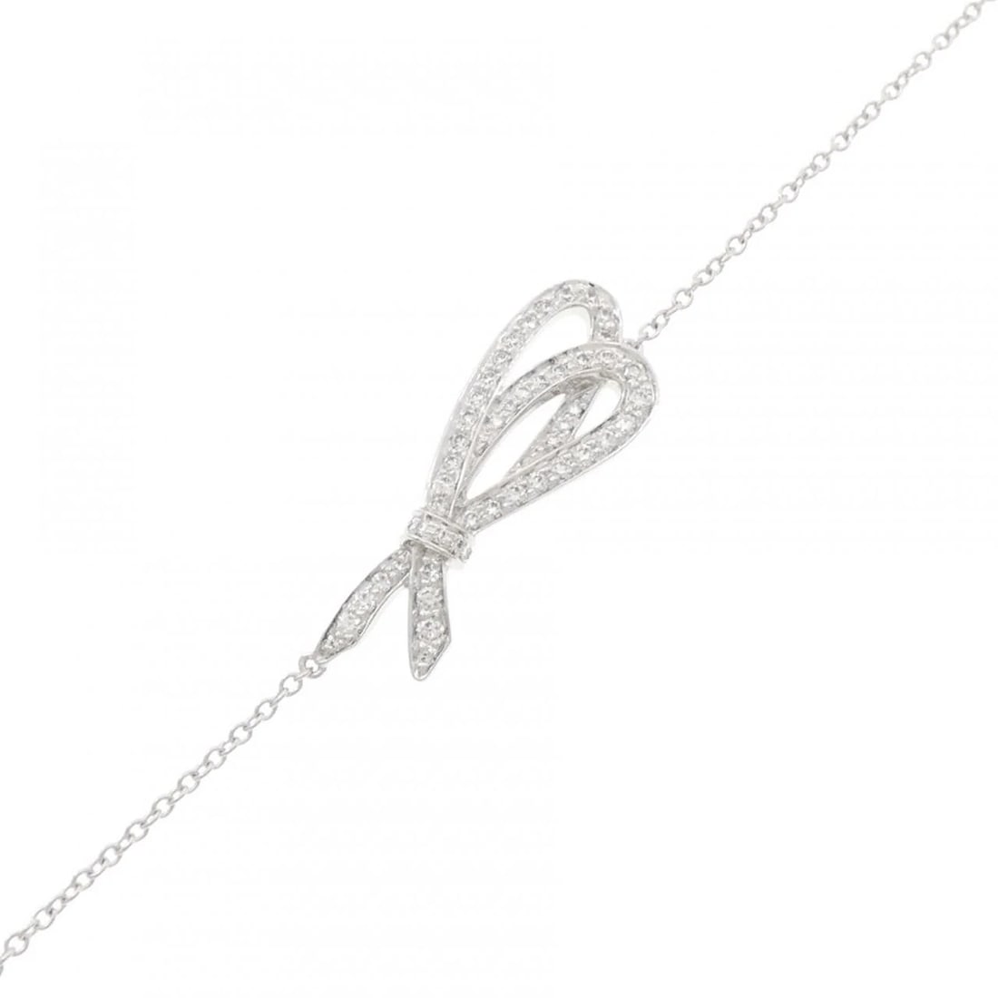 TIFFANY&CO. BOW BRACELET: TIFFANY&Co. Bow Bracelet Brand: TIFFANY&Co. Type: TIFFANY & Co. Bracelet Material: 750 white gold, Color: white gold Size: Actual Size Max width approx: 8.8mm Size 17cm Accessories: None Accessories