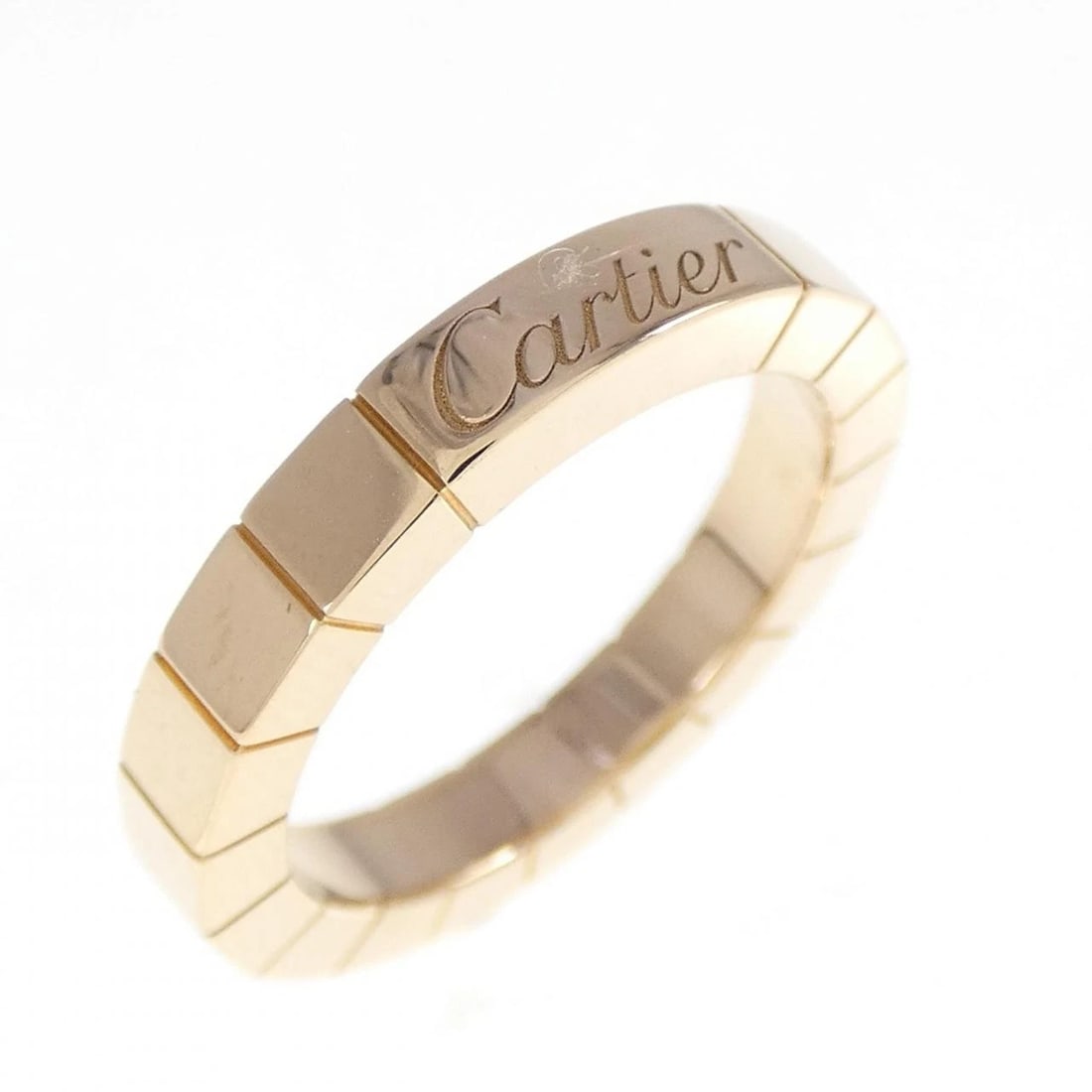 CARTIER LANIER RING: Cartier Lanier Ring Brand: CARTIER Type: Cartier Ring Material: 750 Pink Gold, Color: Pink Gold Size: US3 3/4 Accessories: None Accessories Notice: When purchasing pre-owned goods, please refer to