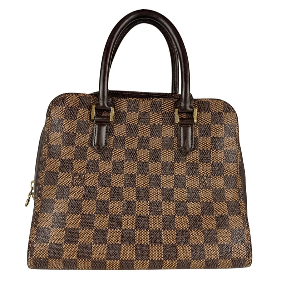 LOUIS VUITTON DAMIER EBENE TRIANA HANDBAG: LOUIS VUITTON Damier Ebene Triana Handbag Brand: LOUIS VUITTON Type: Handbag Material: Damier Canvas Color: Ebene Size: W:10.2inx H:8.7inx D:4.3in Handle Length:14.2in Accessories: None Ac