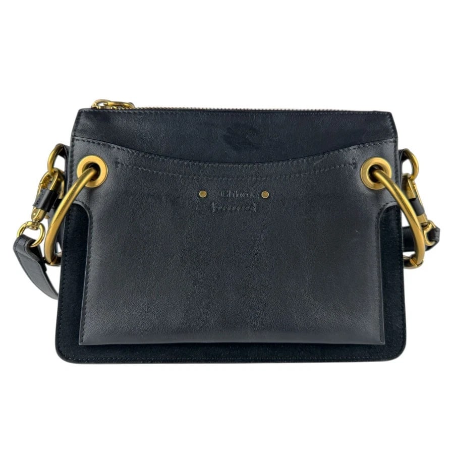 CHLOE HANDBAG SHOULDER BAG LEATHER/METAL: Chloe Handbag Shoulder Bag Leather/Metal Brand: Chloe Type: Shoulder Bag Material: Leather Color: Black Size: W:9.4inx H:7.1inx D:2.8in Handle Length:24.8in Accessories: None Accessories N