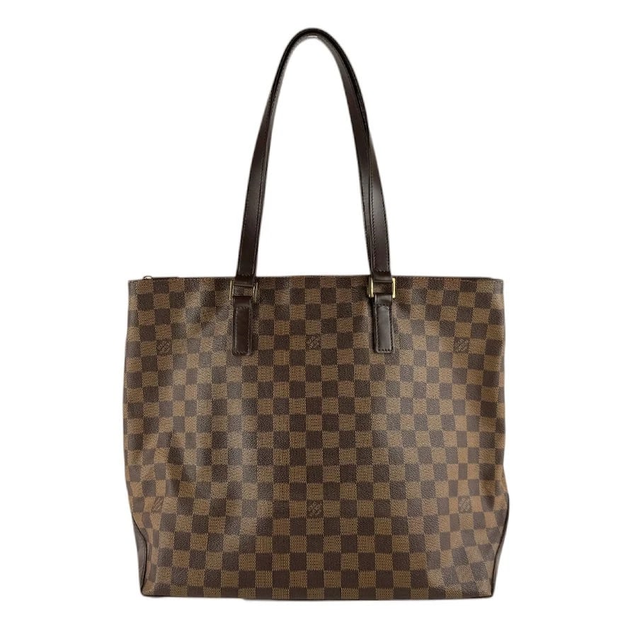 LOUIS VUITTON DAMIER EBENE CABAS MEZZO SHOULDER BAG: LOUIS VUITTON Damier Ebene Cabas Mezzo Shoulder Bag Brand: LOUIS VUITTON Type: Shoulder Bag Material: Damier Canvas Color: Ebene Size: W:13.4inx H:13.0inx D:6.3in Accessories: None Accesso