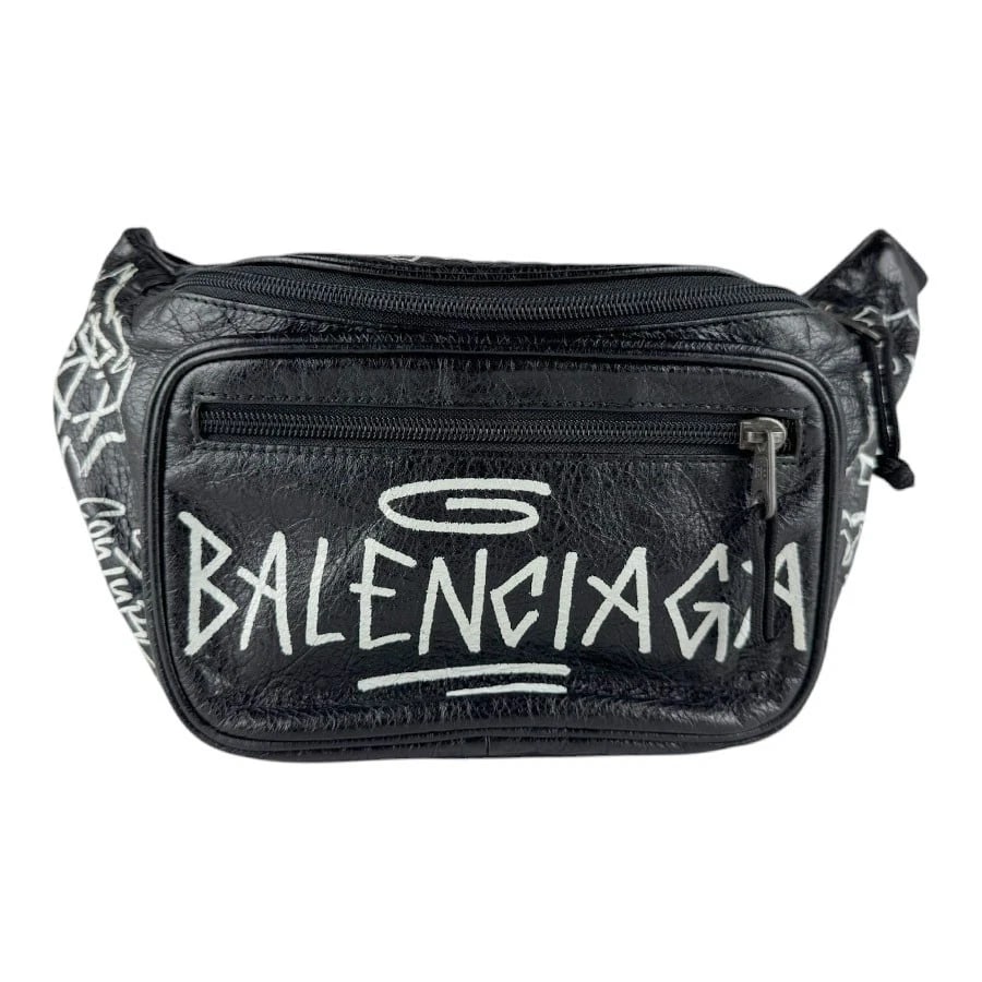 BALENCIAGA BODY BAG WAIST BAG BLACK/WHITE (1 of 10)