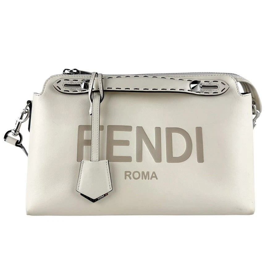 FENDI BY THE WAY MEDIUM SHOULDER BAG HANDBAG: FENDI By The Way Medium Shoulder Bag Handbag Brand: FENDI Type: Shoulder Bag Material: Leather Color: Off White Size: W:11.0inx H:7.1inx D:4.7in Handle Length:8.7in Accessories: None Acces