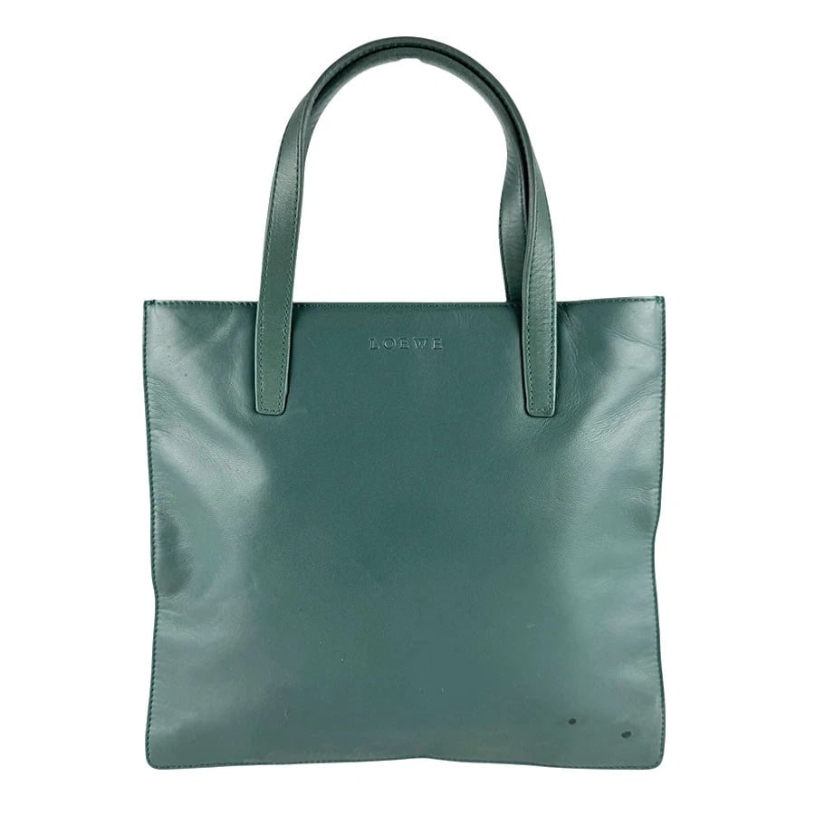 LOEWE HANDBAG TOTE BAG GREEN LEATHER (1 of 9)