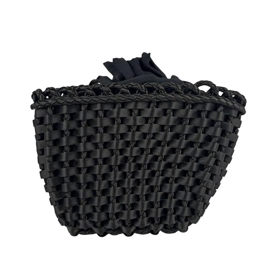 BOTTEGAVENETA SHOULDER BAG BLACK: BOTTEGAVENETA Shoulder Bag Black Brand: BOTTEGAVENETA Type: Shoulder Bag Material: Satin Color: Black Size: W:4.7inx H:4.7inx D:2.8in Accessories: None Accessories Notice: When purchasing