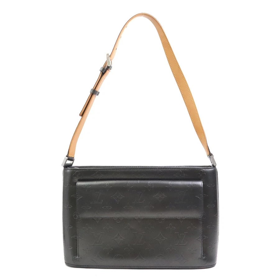 LOUIS VUITTON MONOGRAM MATTE ALSTON SHOULDER BAG: LOUIS VUITTON Monogram Matte Alston Shoulder Bag Brand: LOUIS VUITTON Type: Shoulder Bag Material: Monogram Mat Color: Gray Black Size: W:11.8inx H:7.5inx D:3.1in Accessories: None Accesso